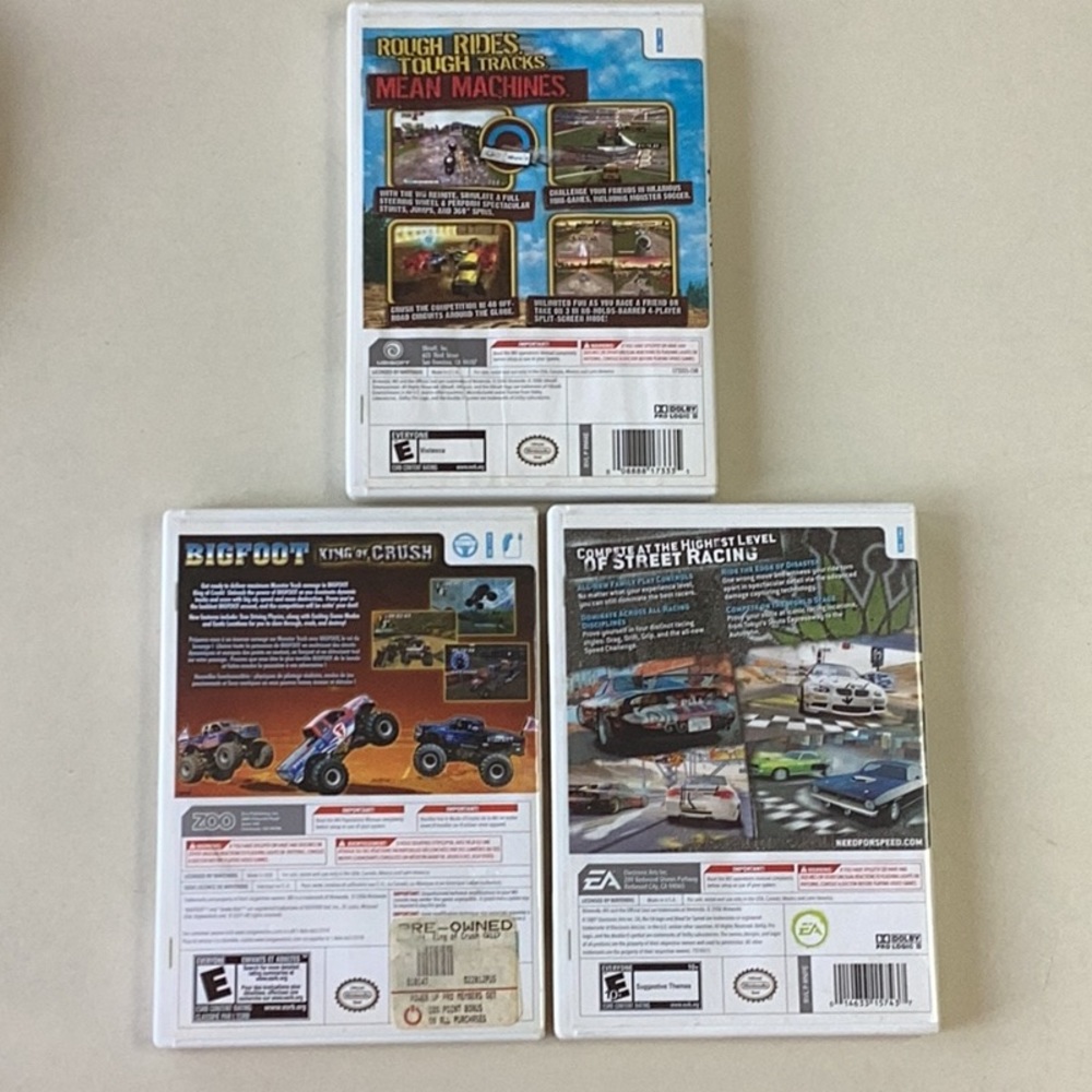 Need For Speed Pro Street Wii Game & Monster 4x4 & Bigfoot King Crush Nintendo - Picture 4 of 7